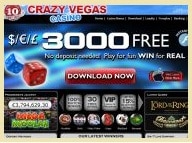 Crazy Vegas Casino Homepage