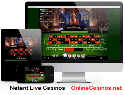 Vue de jeu du casino en direct Netent