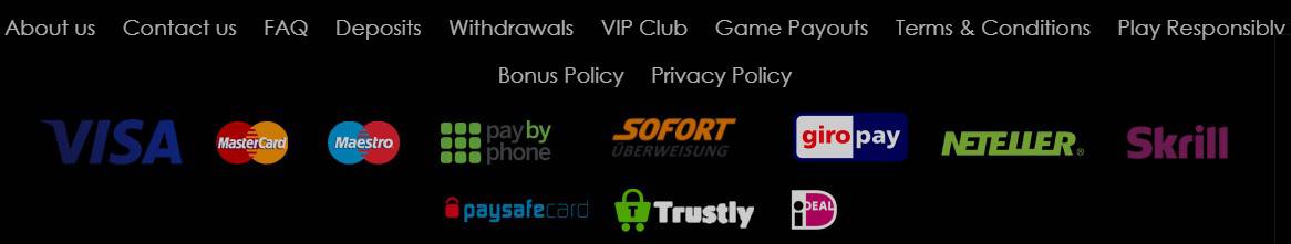 List of Deposit And Withdrawal Methods For Online Casinos