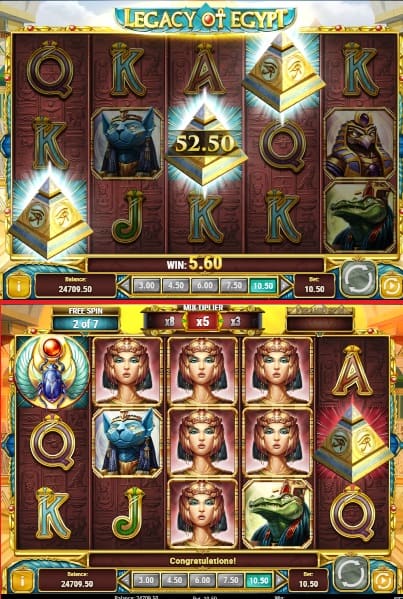 Legacy of Egypt Online Slot Machine Game Play