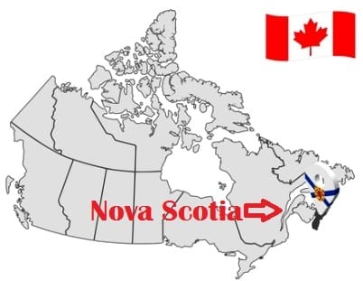 Nouvelle-Écosse sur Mab et drapeau canadien