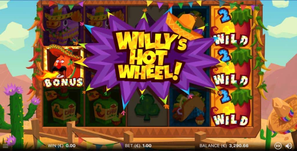 Willy’s Hot Chillies Slot bonus game