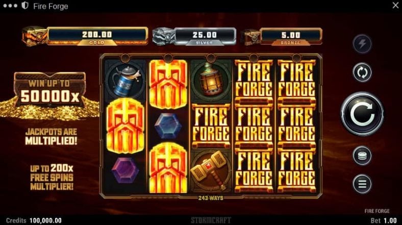 Fire Forge Free Slot Demo view