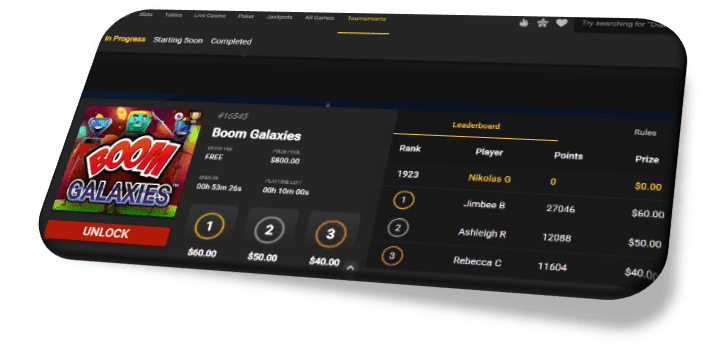 Jouer au tournoi de machines à sous de casino sur mobile