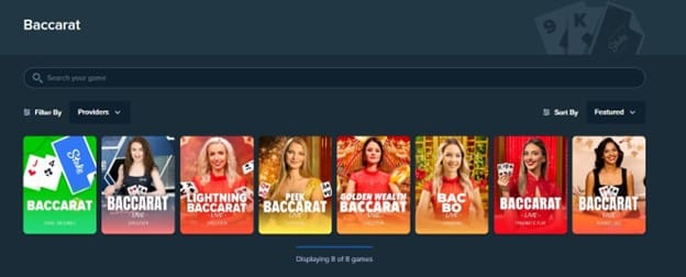 Baccarat Games at Stake casino