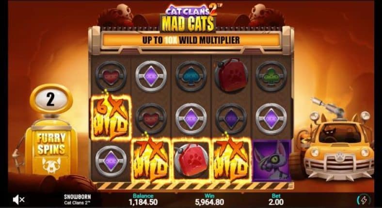 Capture d'écran de la machine à sous en ligne Cat Clans 2 Mad Cat