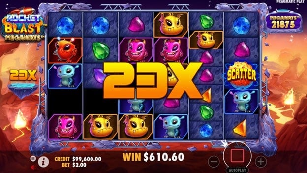Capture d'écran du jeu Rocket Blast-Megaways