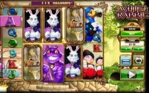 Je joue à la machine à sous White Rabbit avec une capture d'écran avec un RTP élevé