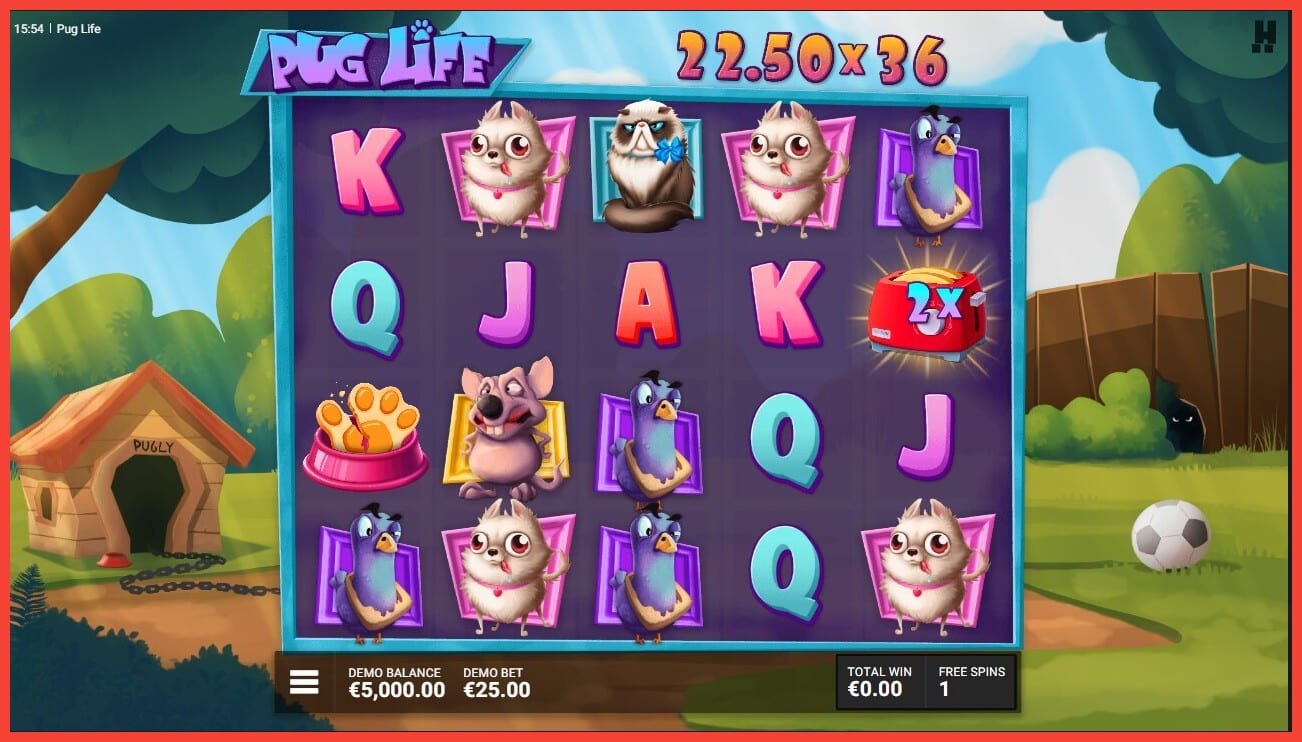 I am Playing Pug Life Slot Machine Screenshot