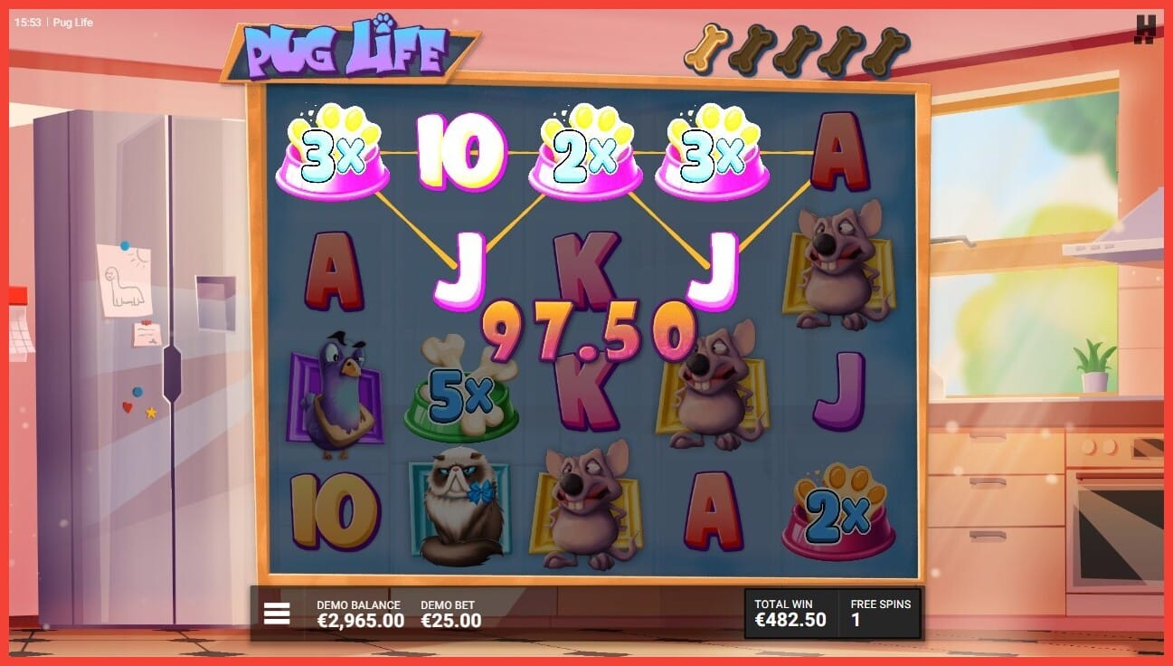 I am Playing Pug Life Slot Machine Screenshot