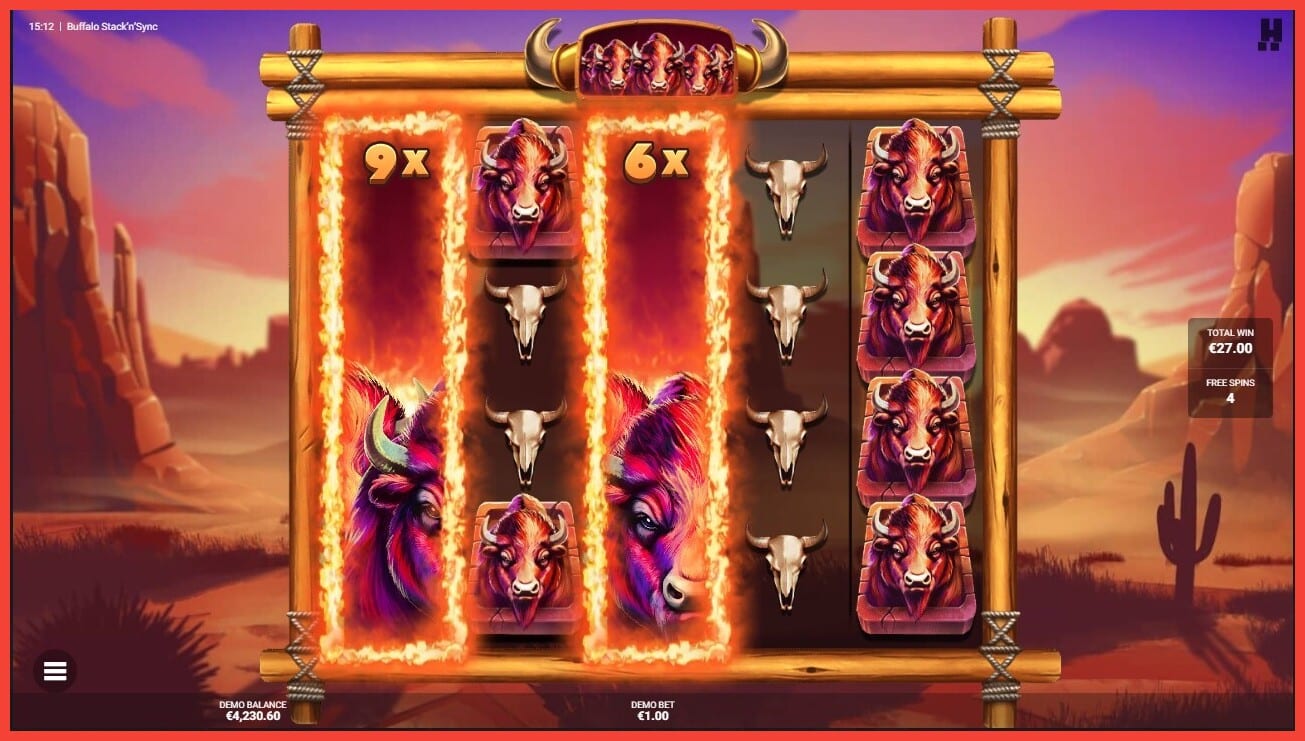 I am Playing Buffalo Stack’n’Sync Slot Machine Screenshot