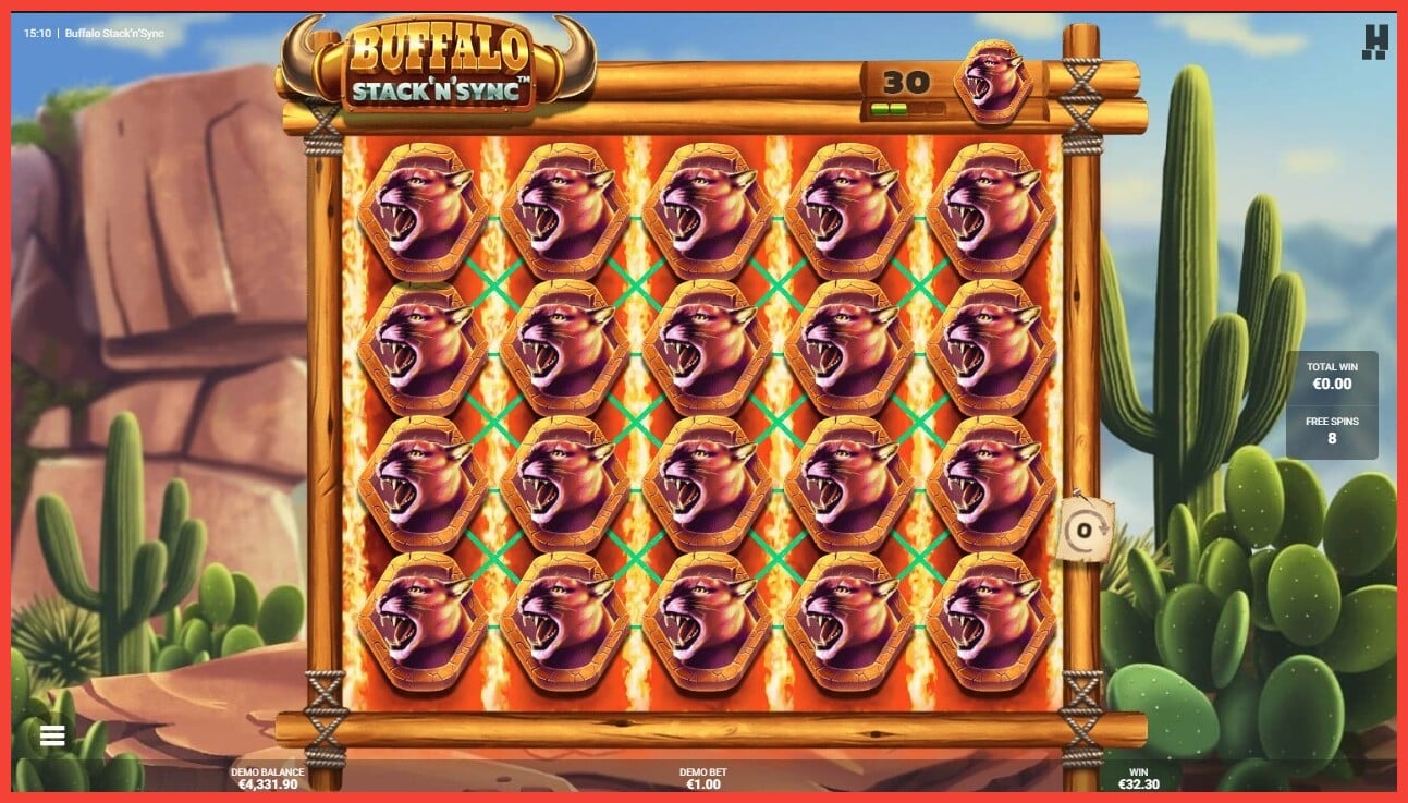 I am Playing Buffalo Stack’n’Sync Slot Machine Screenshot