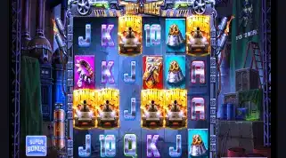 Dirty Dawgs of Nitropolis Slot Game Screenshot of winning bonus