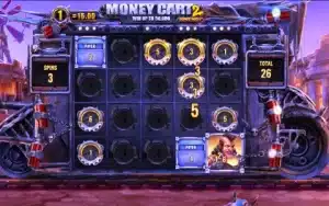 Capture d'écran de la machine à sous vidéo Money Cart 2