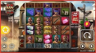 Here I am playing San Quentin 2 Death Row Feature slot machine online screen shot