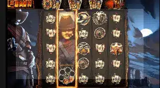 Here I am playing Duel at Dawn slot machine online screen shot