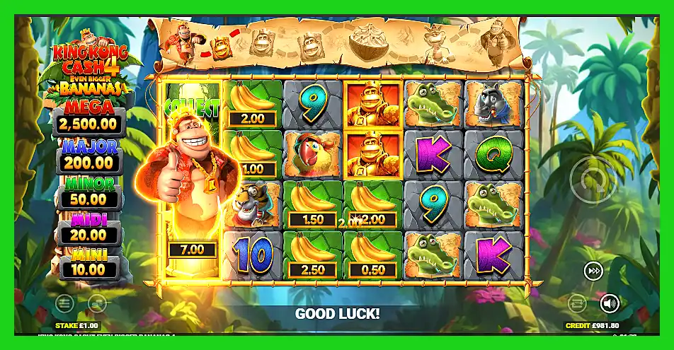 King Kong Cash Even Bigger Bananas 4 slot machine