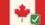 Canadian Flag with a green approve mark