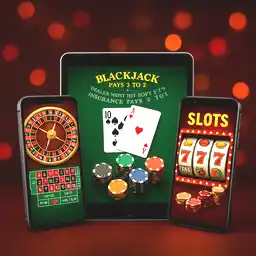 Showing casino games on Android, iPhone and tablet