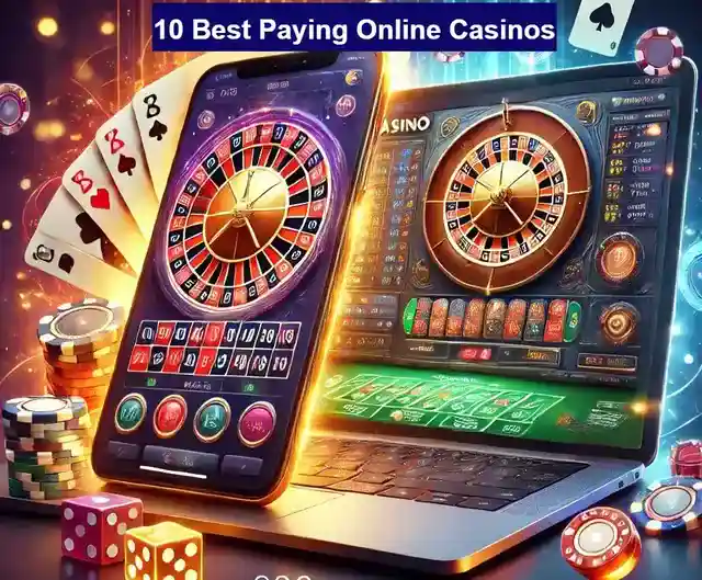 Un casino en ligne avec des gains élevés sur un smartphone et un ordinateur portable
