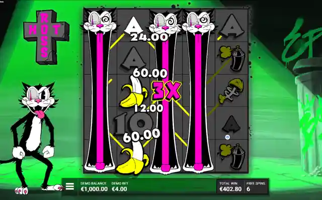 Hot Ross high volitile slot machine screenshot