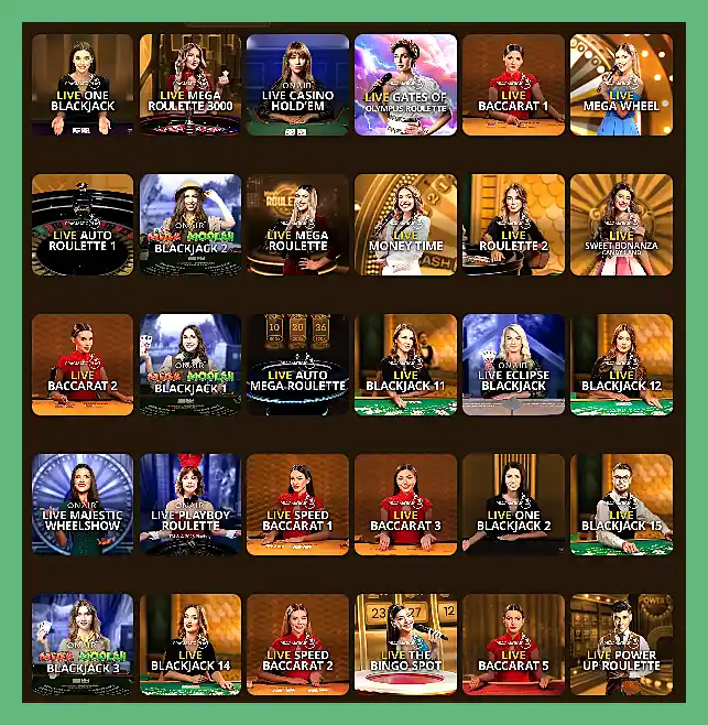 Live Dealer Games at Grizzly's Quest screenshot