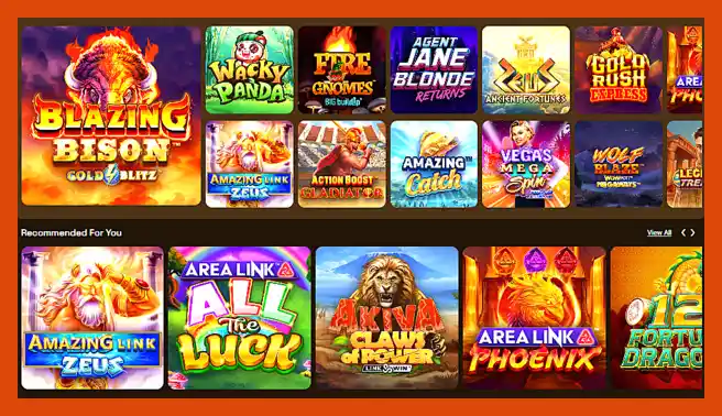 Popular Games section at Grizzly's Quest casino screenshot